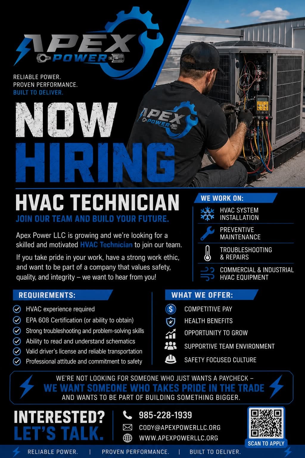 HVAC technician opening