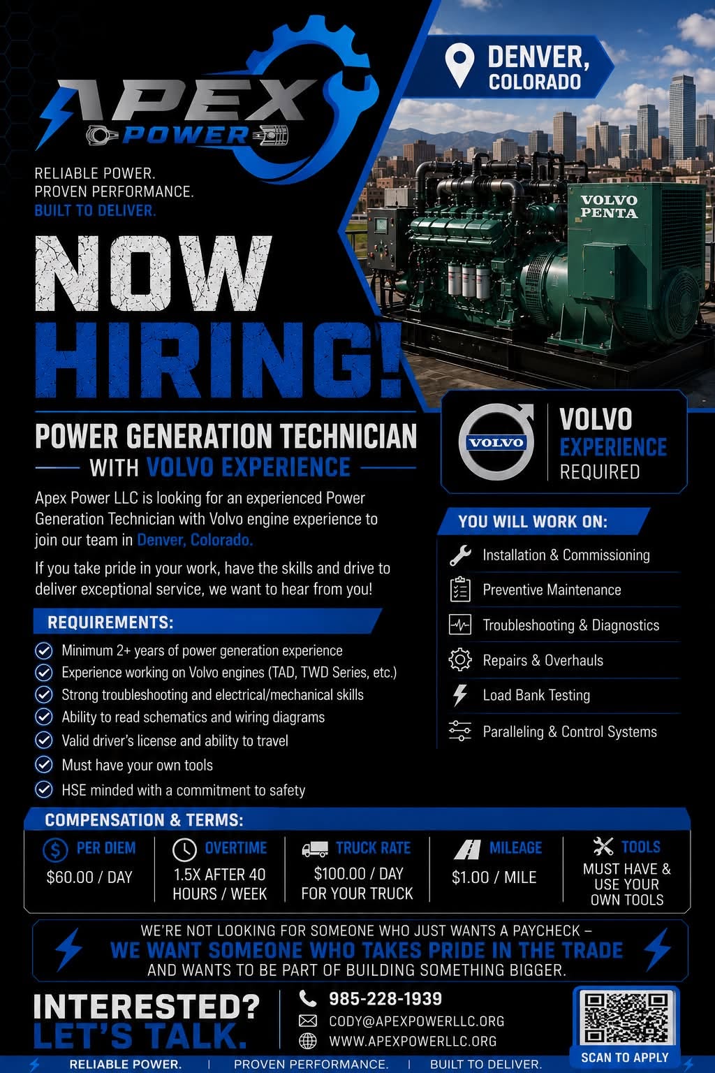 Volvo technician opening